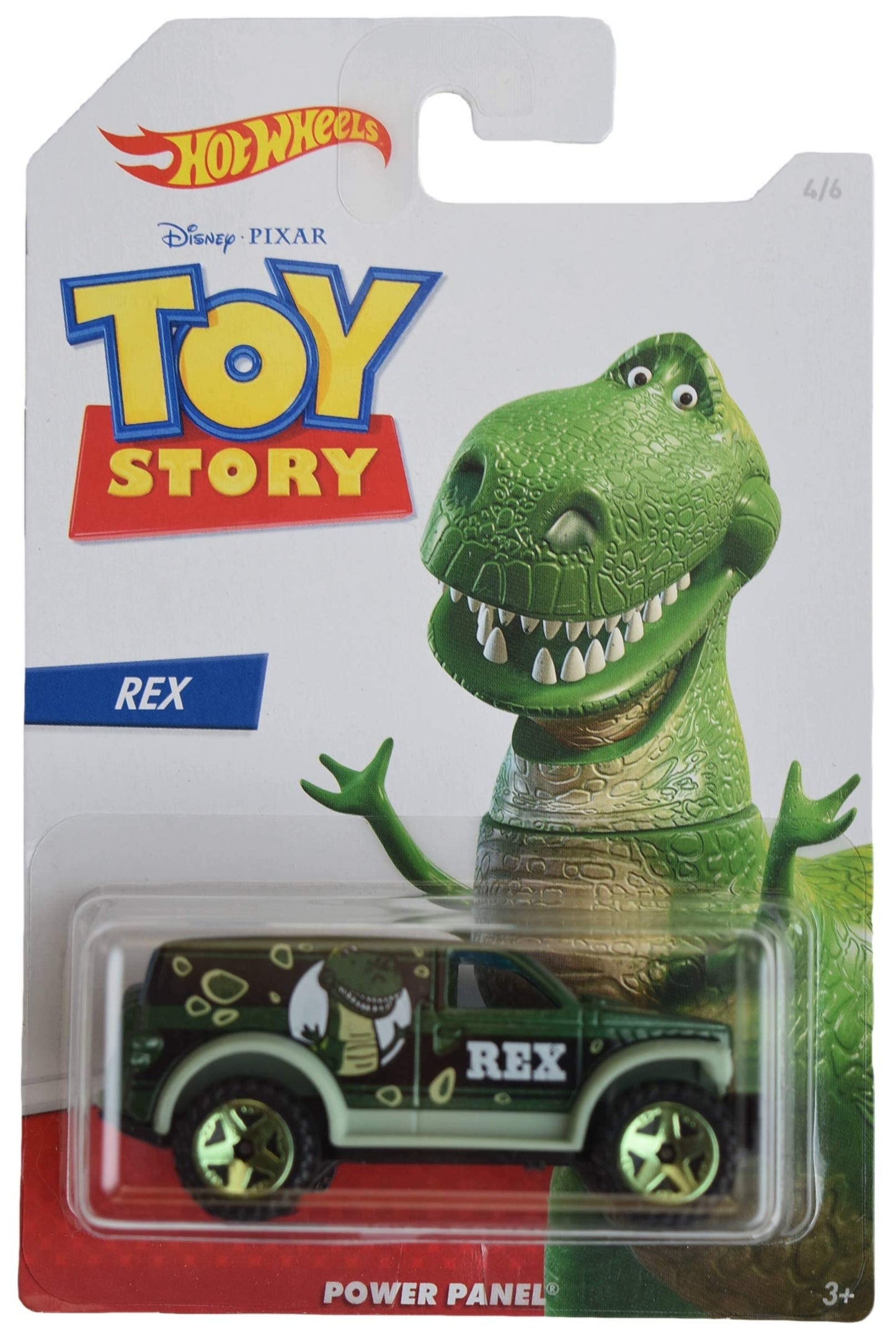 Hot Wheels Power Panel, Rex Toy Story 4/6 - Green