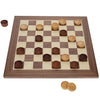 WE Games Old School Wooden Checkers Set Walnut and Natural Stain - 12 Inch Classic Board Game for Strategy Play, Gatherings, and Game Nights
