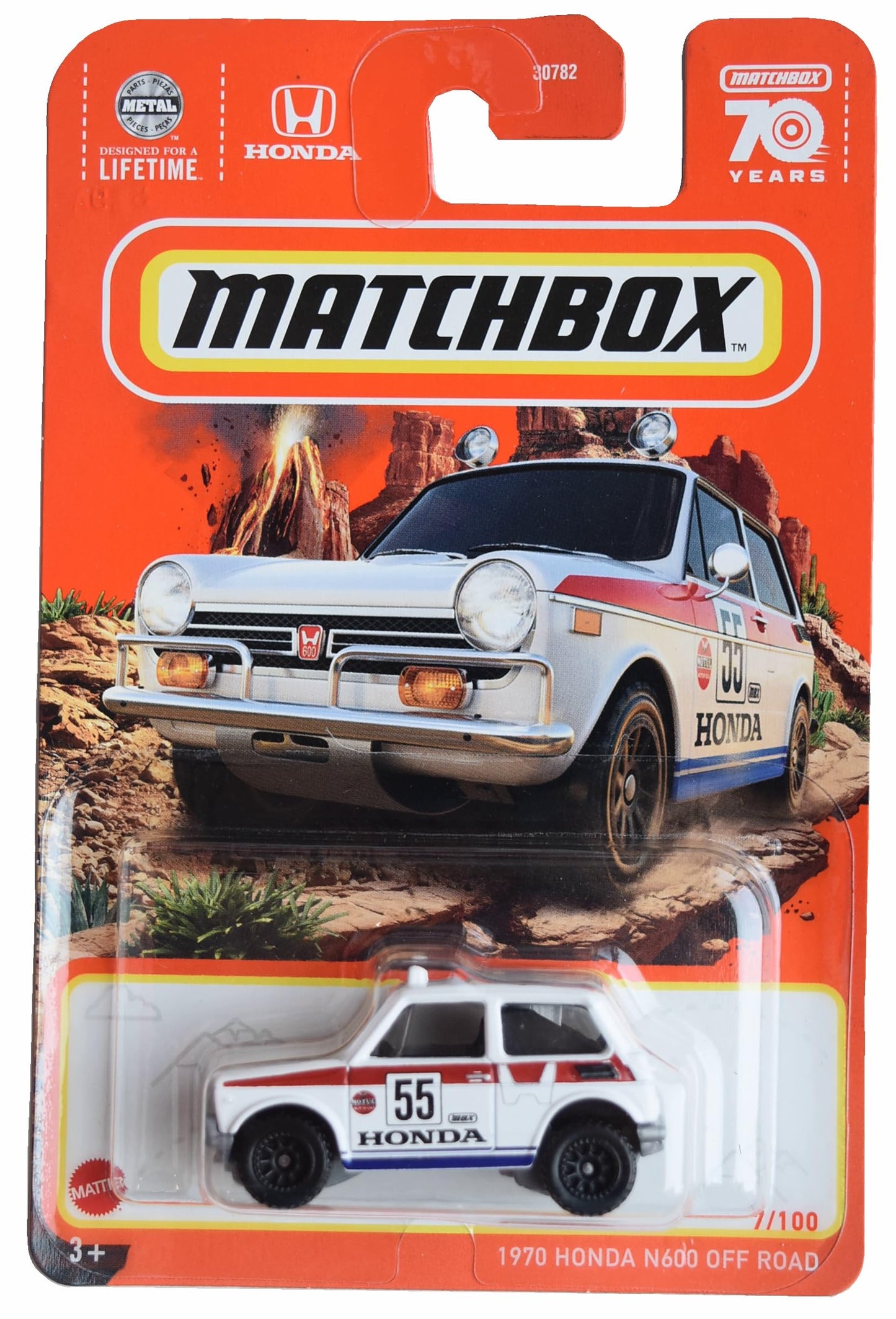 Matchbox 1970 Honda N600 Off Road, Red, 1:64 Scale, Kid, Car, Children
