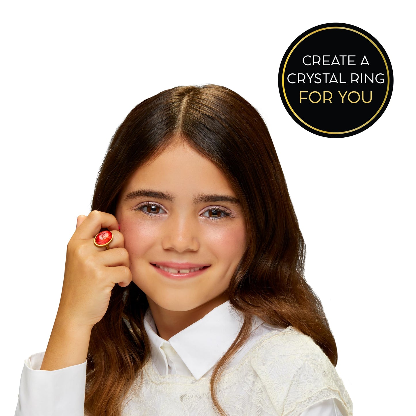 Rainbow High Creative Crystals Iris - Rainbow 11” Fashion Doll with Crystal Accessory Make It Kit, Ring for You, DIY, Crafts, Resin Play, Kids Gift 8+