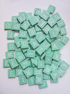 Cyan Teal with White Letters Wood Scrabble Tiles Set 100 Tiles ~ Game Replacement, Scrapbooking, Crafts, Messages, Etc Packages of 100 Letters