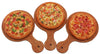 Mixed 3 Assorted Pizza Dollhouse Miniature on Wooden Tray, Dollhouse Food Dollhouse Kitchen Miniature