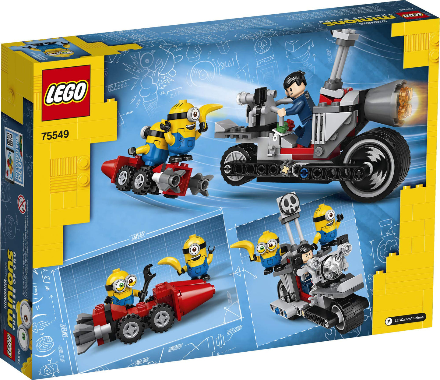 LEGO Minions Unstoppable Bike Chase (75549) Minions Toy Building Kit, with Bob, Stuart and Gru Minion Figures, Makes a Great Birthday Present