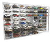 Clear Display Case Wall Cabinet for Hot Small Toy Wheels 1/64 Scale Matchbox Toy Cars Collection Storage Display (56 Slots, 24" X 14")