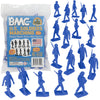 BMC Marx Plastic Army Men Marching US Soldiers - Blue 27pc WW2 Figures - US Made