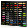 Arkiya Toy Car Storage Display Case, 72 Slots Model Car Display Shelf for 1/64 Scale Toy Cars, Wall Mount Organizer Rack for Diecast Models (Black)