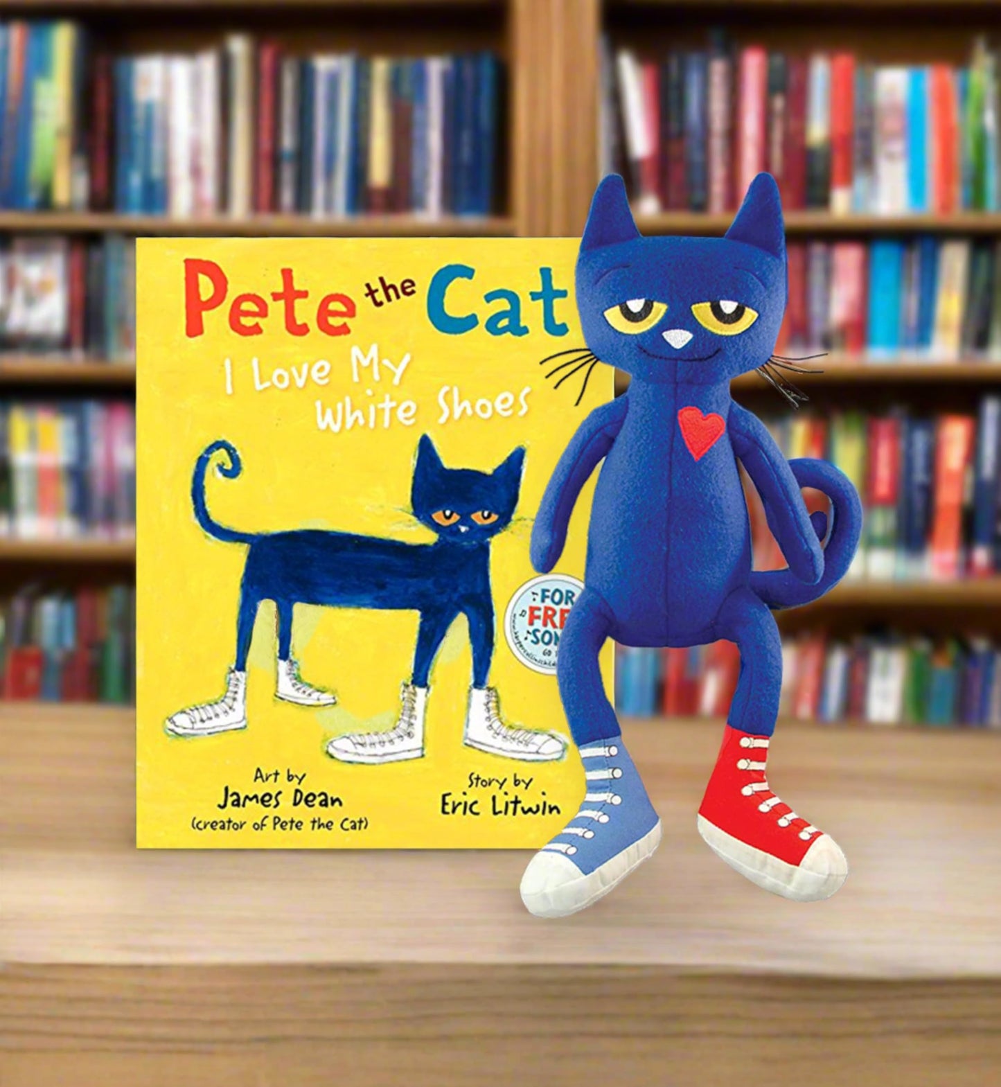MerryMakers Pete the Cat Plush Doll, 14.5-Inch , Blue