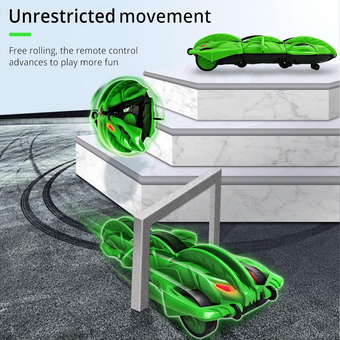 Alpha Group Terrasect Remote Control Transforming Vehicle, Green, 2.4 Ghz, 13.8", (US858320), unisex-children