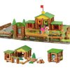 Wondertoys 269 Pieces Real Wood Logs Set Ages 3+, Classic Building Log Gift Set for Boys/Girls- Creative Construction Engineering - Top Blocks Game