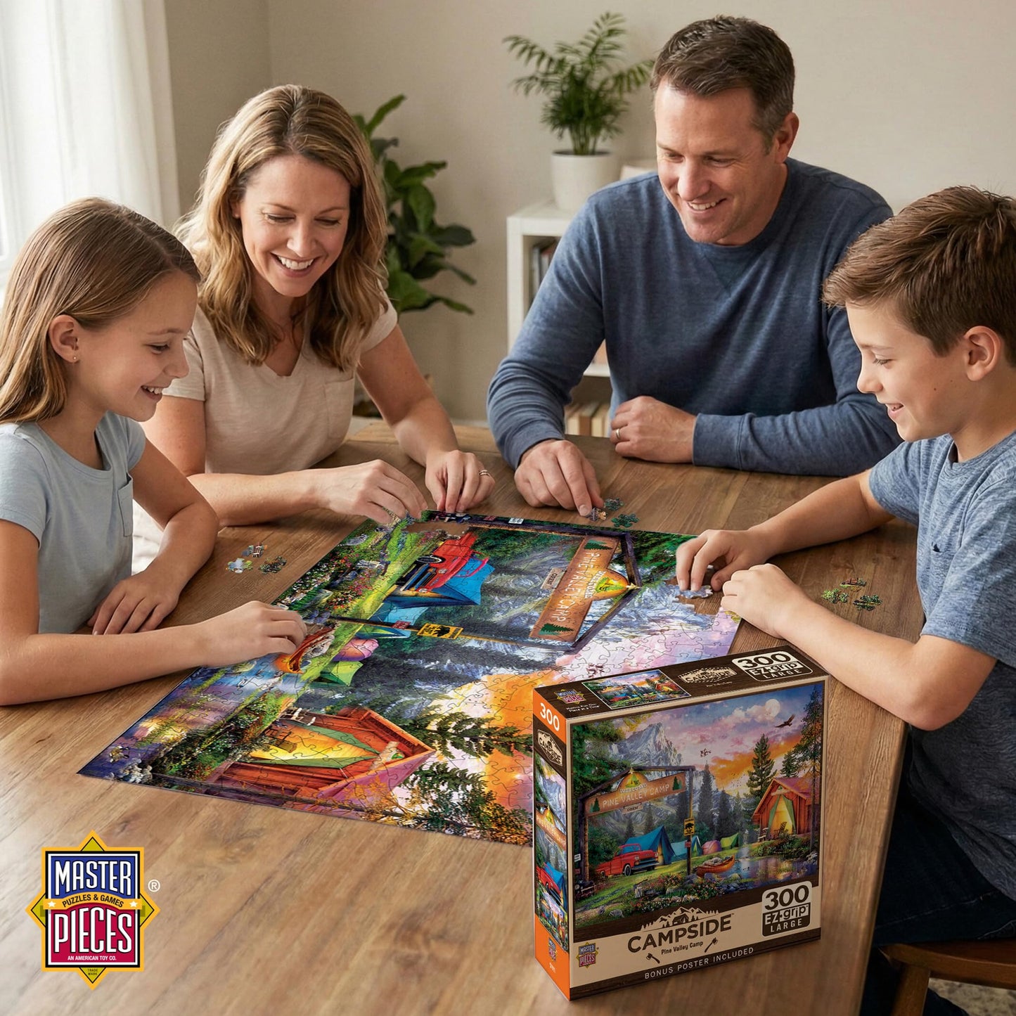 MasterPieces 300 Piece EZ Grip Jigsaw Puzzle - Pine Valley Camp - 18"x24"