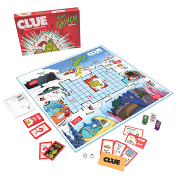 CLUE: The Grinch, Classic Mystery Board Game, Solve the Holiday Theft in Whoville with Cindy-Lou & More, Discover Who, Where, and What was Taken
