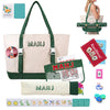 RanBlesu American Mahjong Tile Set, 166 Premium Green Tiles, 4 All-in-One Color Racks/Pushers, Mahjong Accessories Mahjong Set Complete with Bag (Ma