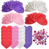 mufanyu 200 Pcs Valentines Day Crafts Gifts Set with 100 Heart Doilies, 20 Foam Hearts, 2 Bags Valentine Foam Stickers, DIY Crafts Scrapbook Supplies