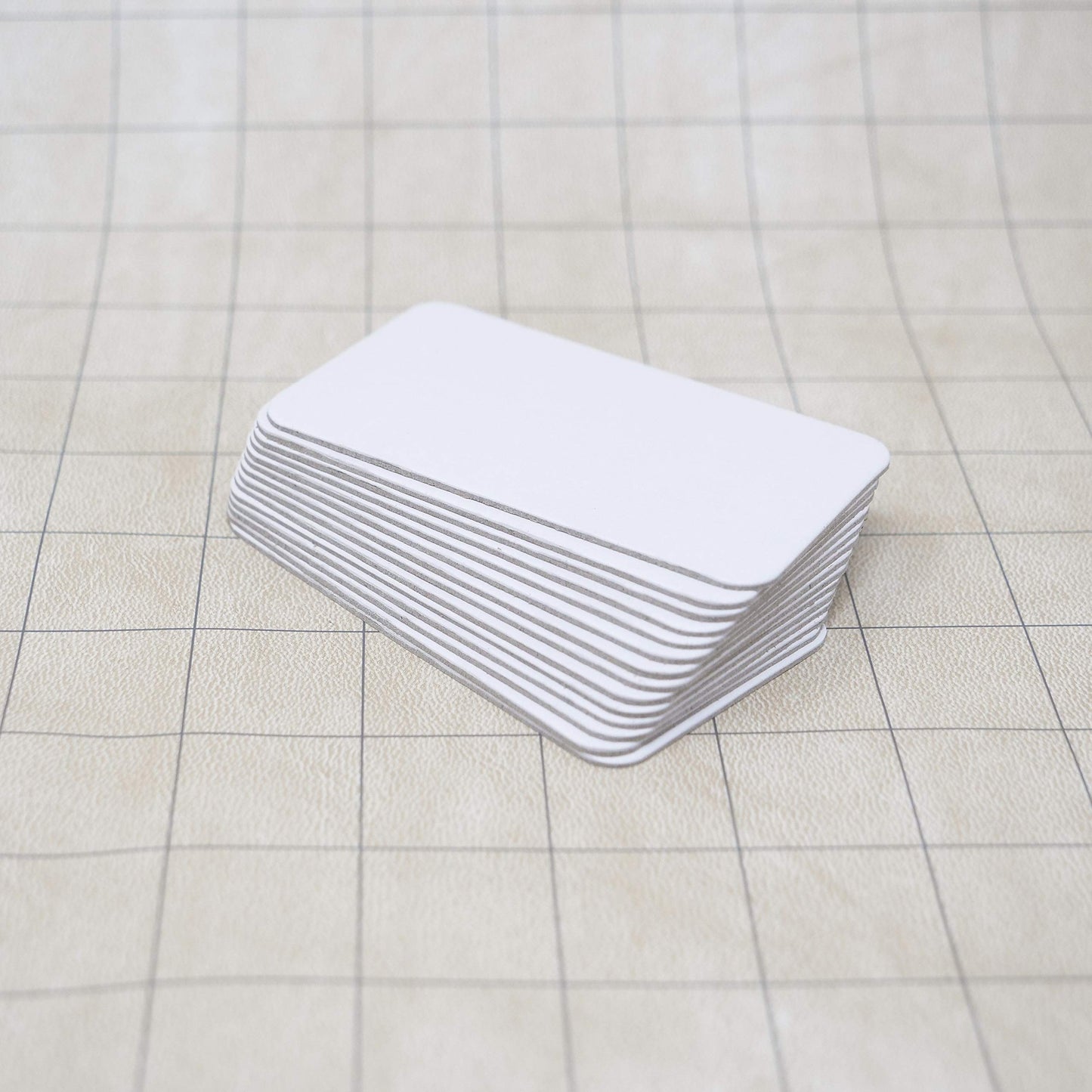 Hedral Value Pack of 14 - Blank 3.5" x 2" Uncoated Chipboard Rounded Rectangle (Business Card Size) Board Game Tiles Counters Markers Chits DIY D&D
