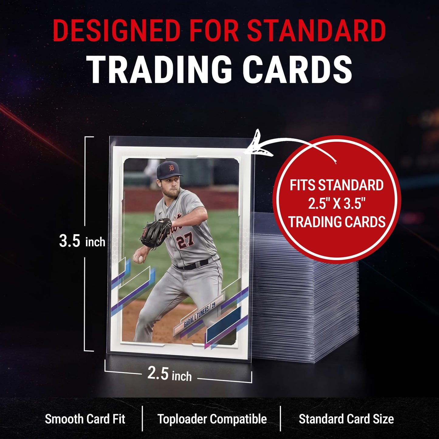 Ultra Pro - Premium Clear 100ct. Card Sleeves to Protect Sports Cards, Baseball / Football Cards, and Collectible Cards, Standard Size