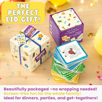 Ali Mustafa Games The Muslim Memory Game Eid Edition, Ramadan Gifts for Kids Ages 4-8, Islamic Educational Toy, Eid Gifts for Children, Screen-Free