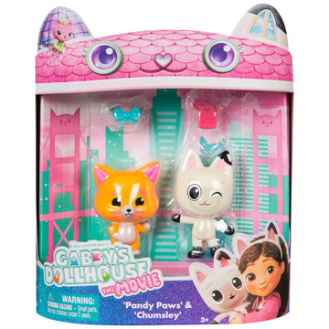 Gabby's Dollhouse: The Movie - Panda Paw & Leopold Figure Set with 2 Accessories for Ages 3+