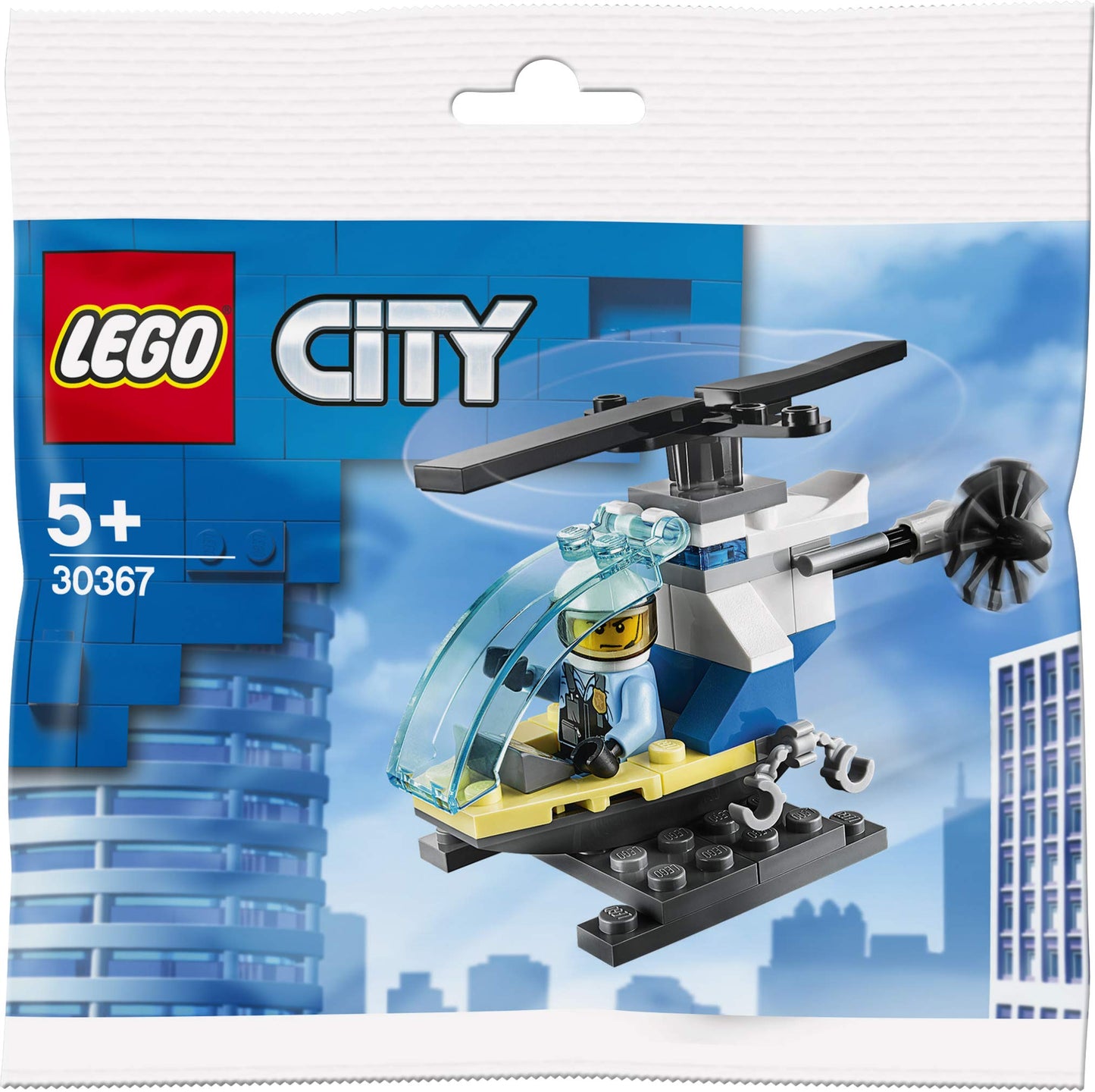 LEGO City Minifigure Polybag - Police Helicopter with Pilot and Stand 30367