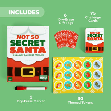 Not So Secret Santa Holiday Card Game by Relatable, Fun Game for Family Reunions or Christmas Parties, Stocking Stuffers for Kids 8+