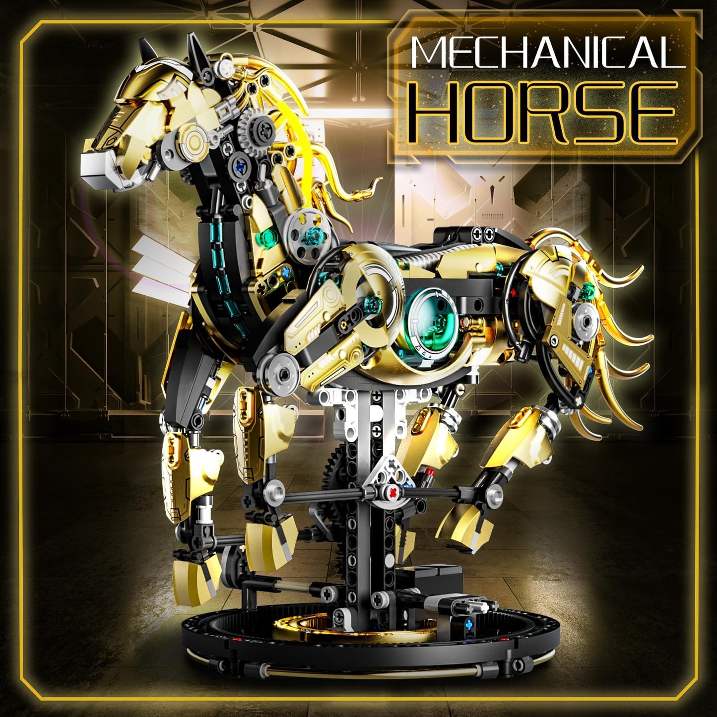 Mechanical Horse Building Sets, Compatible with Lego Animals, Animal Collection Toy, Home or Office Decor for Adults, STEM Building Gift for Teens