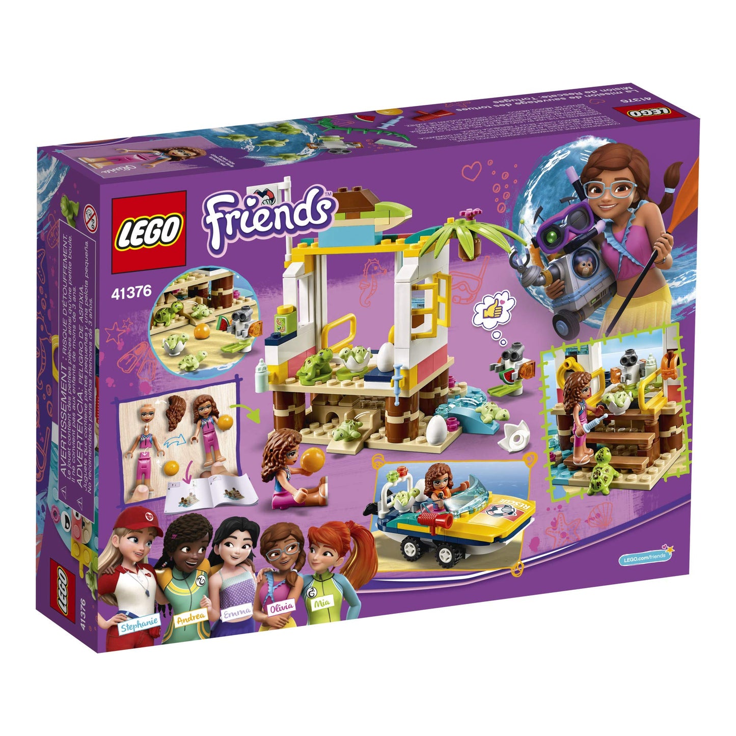LEGO Friends Turtles Rescue Mission 41376 Rescue Building Kit with Olivia Minifigure and Toy Turtles, Includes Toy Rescue Vehicle and Clinic