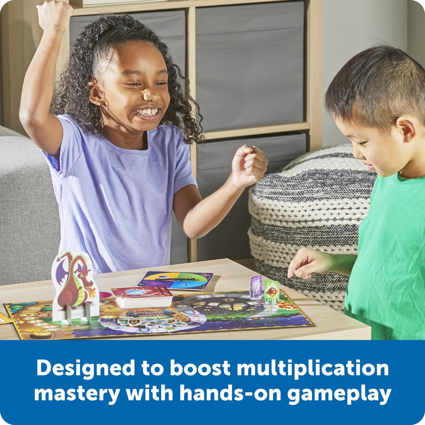 Learning Resources Wizards of Mathland - Multiplication Math Games for Kids, 2nd - 3rd Grade Classroom Board Game, Fun Educational Homeschool Games