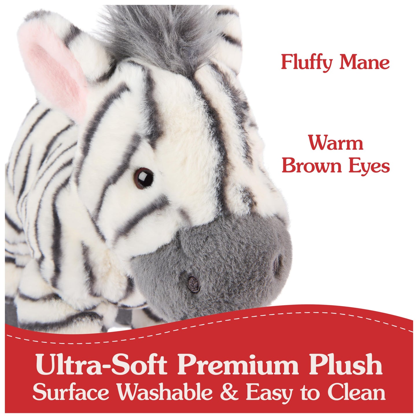 GUND Gemma Zebra Plush, Zebra Stuffed Animal for Ages 0 and Up, Gray/White, 12"