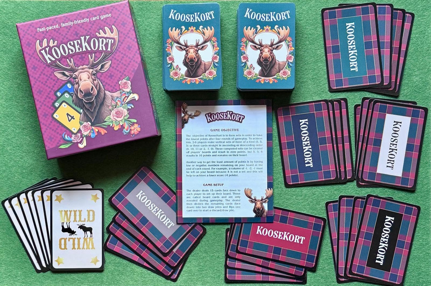 KooseKort Fast Paced Card Game | Easy to Learn Thrilling Gameplay | Perfect for Game or Date Nights | Ages 7 and Up | 2-6 Players | Combine Luck