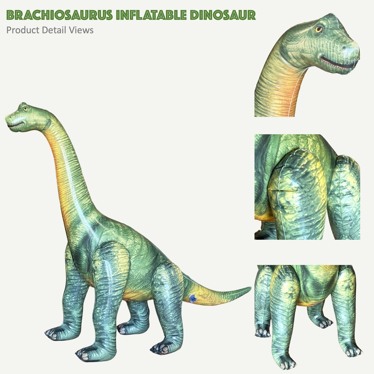 Jet Creations Inflatable Brachiosaurus, 49" Long, Realistic Dinosaur