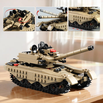 Army Tank Building Blocks Set Compatible with Lego, 517-Piece Military Toy for Kids, Build 1 Tank or 16 Mini Models, Birthday Gift Idea for Boys