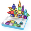 PicassoTiles 40pc Nano Mini Magnetic Tile Construction Building Blocks Travel Toy Set with Storage Case STEM Educational Fun Learning Magnet Tiles