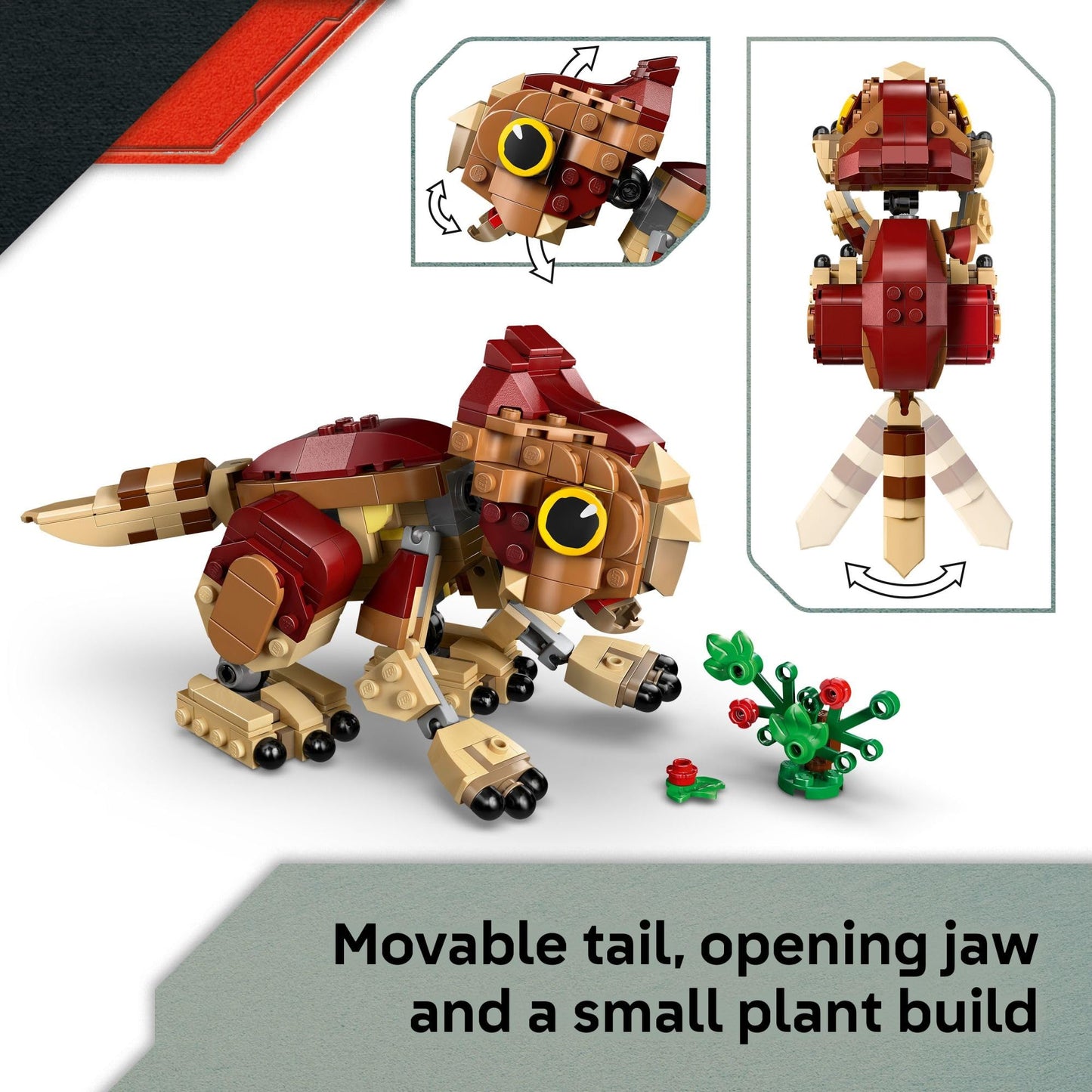 LEGO Jurassic World Baby Dinosaur Dolores: Aquilops Kids Toy - Educational and Learning Toy for Girls & Boys, Ages 7+ - Pretend Play Gift Idea