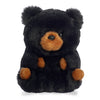 Aurora® Playful Rolly Pet™ Cuddles Black Bear™ Stuffed Animal - Compact Size for On-The-Go Fun - for Adults, Kids, Birthdays, and Anniversaries