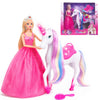 Magic Light Unicorn & Princess Doll, Unicorn Toys for Girls 3+, Gifts for Christmas Birthday for Kids Girls Aged 3 4 5 6 7 8