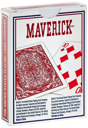 Maverick Poker Playing Cards feature regular index numbers Each Maverick Poker Deck measures 2.5 x 3.5 inches