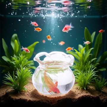 1Pcs Multicolour Mini Round Fish Tank Realistic Glass Decor for Dollhouse Display Captivating Miniature for Crafts Ornaments Handmade