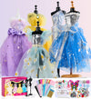 YEETIN Fashion Designer Kit for Girls - DIY Sewing & Arts Craft Kit with 5 Mannequins, Doll Clothes Making Set, Learn to Sew, Creative Gift for Girls