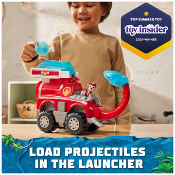 Paw Patrol Jungle Pups, Marshall Elephant Firetruck with Projectile Launcher, Toy Truck with Action Figure, Kids Toys for Boys & Girls Ages 3 and Up