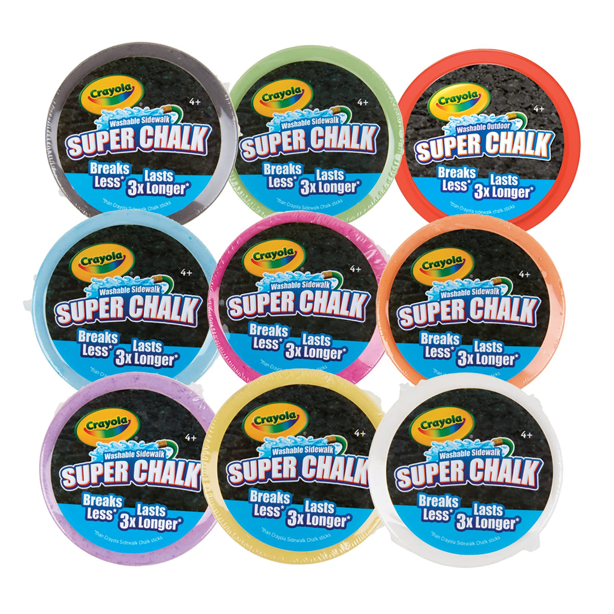 Crayola Washable Outdoor Super Chalk Tray, 30 Count