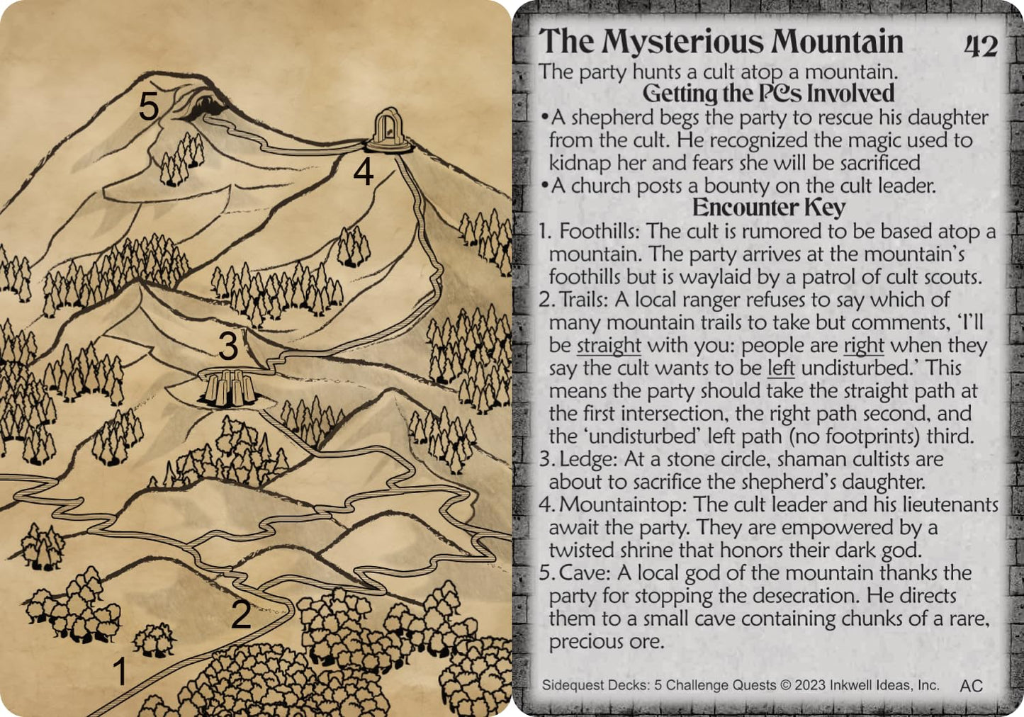 Inkwell Ideas Sidequest Decks: 5 Challenge Quests