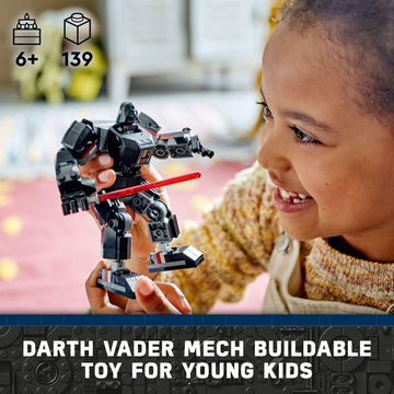 LEGO Star Wars Darth Vader Mech 75368 Buildable Star Wars Action Figure, This Collectible Star Wars Toy for Kids Ages 6 and Up Features an Opening