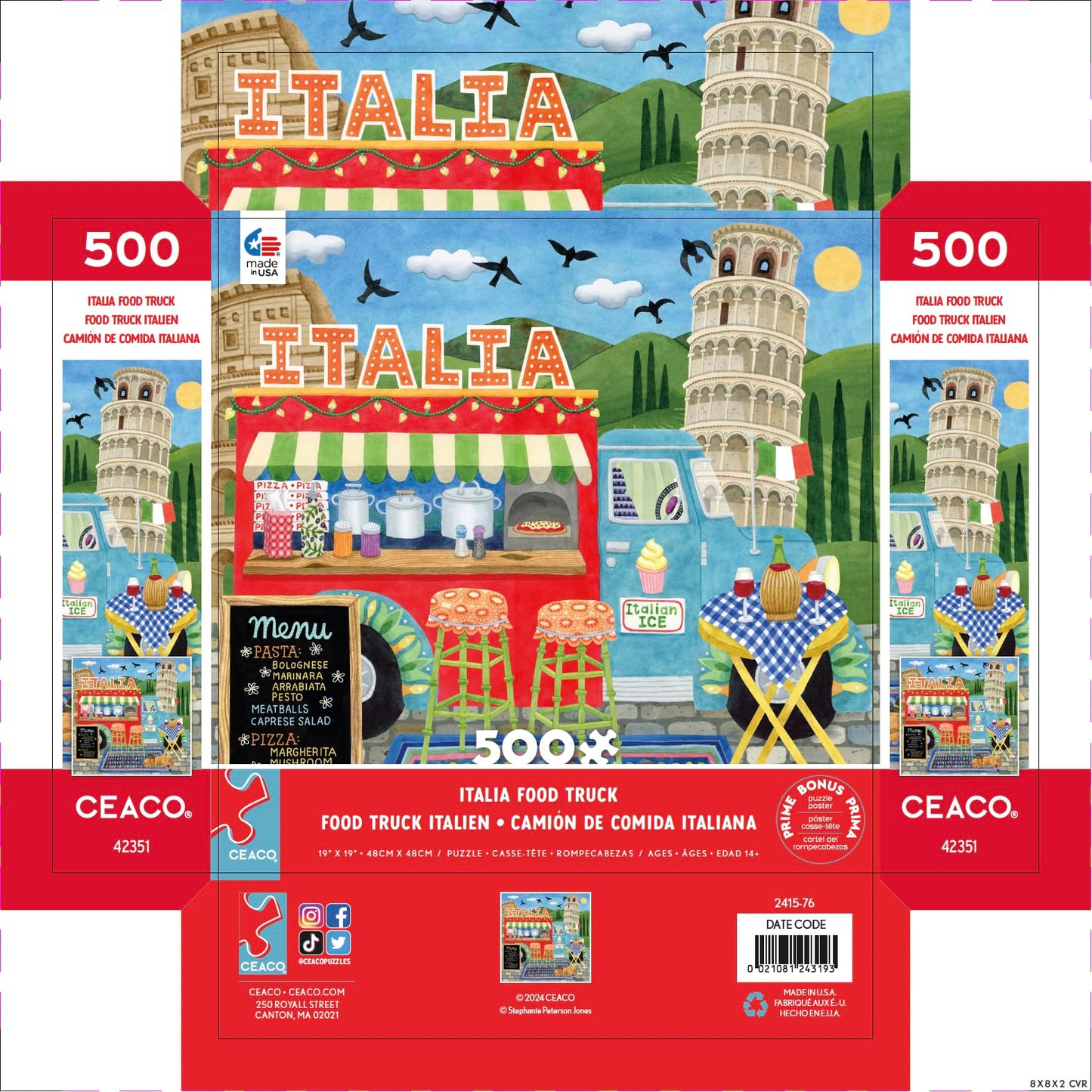 Ceaco - Stephanie Peterson Jones Italia Food Truck - 500 Piece Puzzle