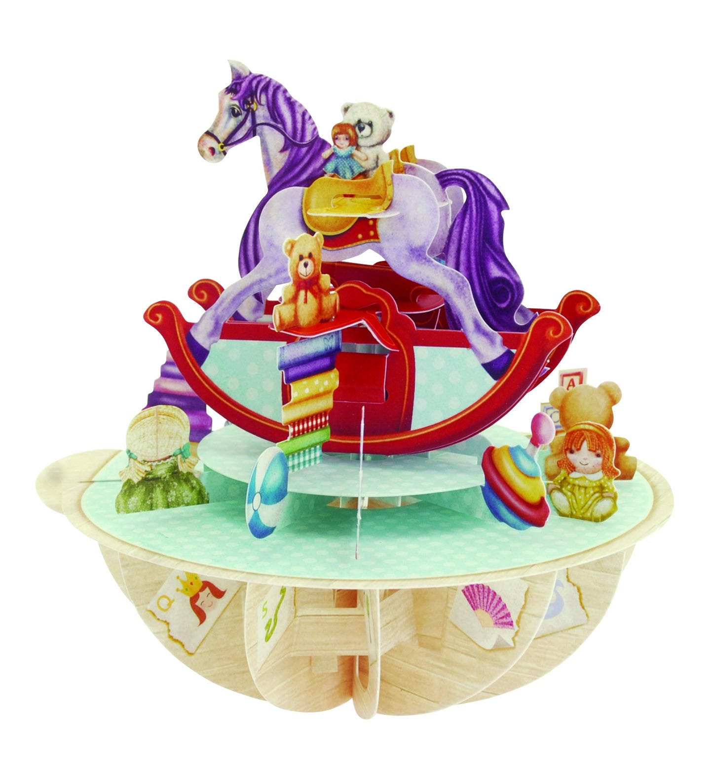 Santoro Pirouettes PS052 Rocking Horse 3D Pop up Card