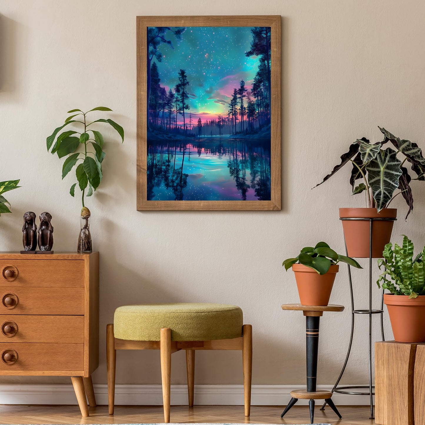 Puzzles for Adults 500 Pieces, Northern Lights Jigsaw Puzzles - Aurora's Mirror, Impossible Landscape Puzzle for Seniors Families,20.47x14.96 inches