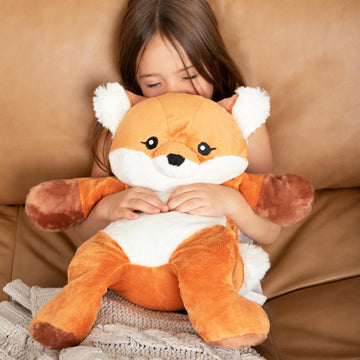 HUGIMALS Forrest the Fox 20 Inch 4.5 lb Heavy Cute Sensory Weighted Comfort Plush | Large Unscented Washable Self Care Calming Stuffed Animal