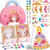 ZHOC Art Craft Activity for Kids, Paper Craft Kits - Paper Makeup DIY Girls Toy Kit with Diamond Painting & Princess Dress Up Set, Travel Toys Ideal