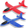 IJRPLM 2 Pack Airplane Toys, 17.5" Large Throwing Foam Plane, 2 Flight Mode Glider Plane, Foam Airplanes for Kids, Outdoor Sport Toys Birthday Party