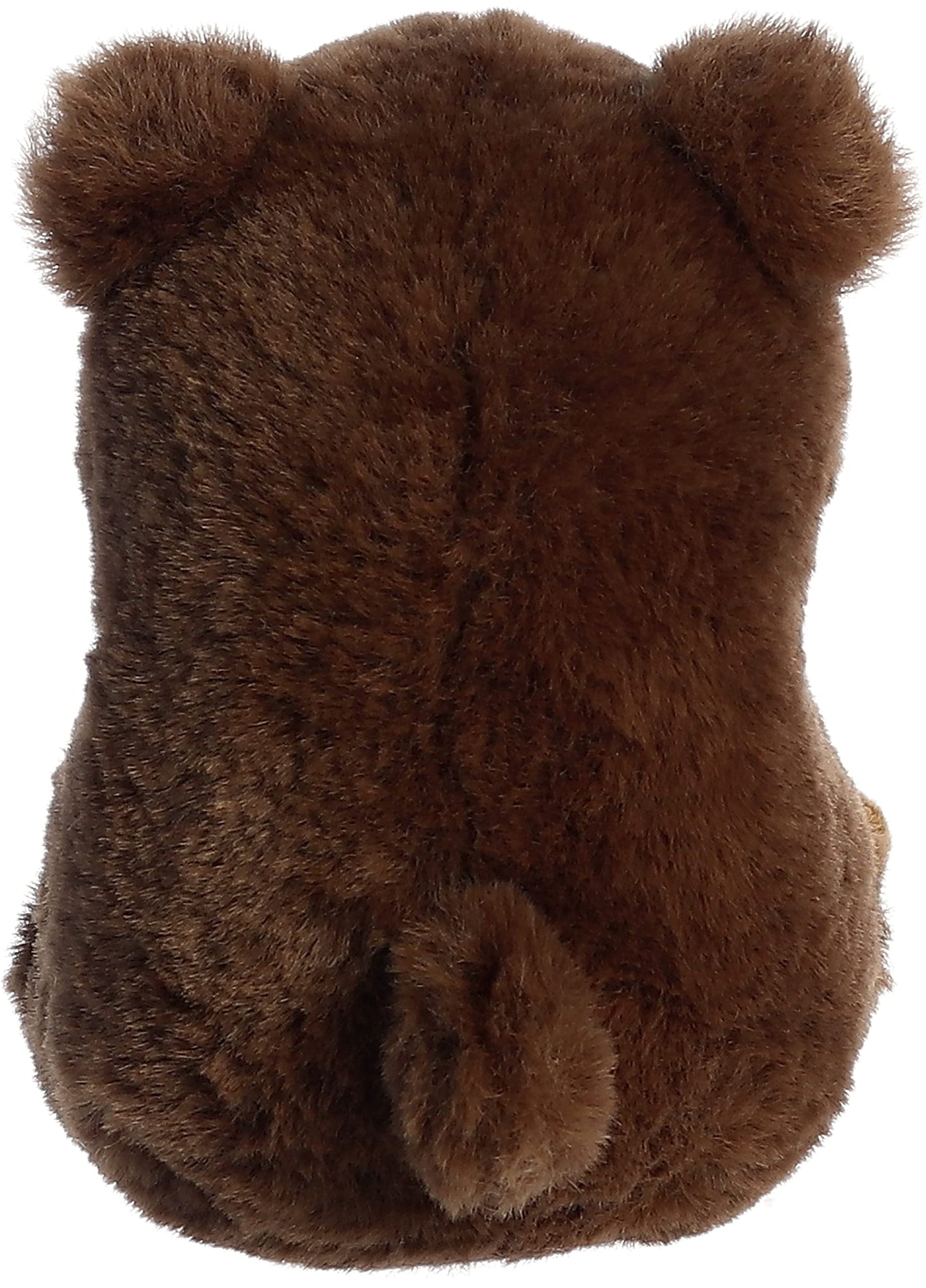 Aurora® Round Rolly Pet™ Brambles Brown Bear™ Stuffed Animal - Adorable Companions - On-The-Go Fun - Brown 5 Inches