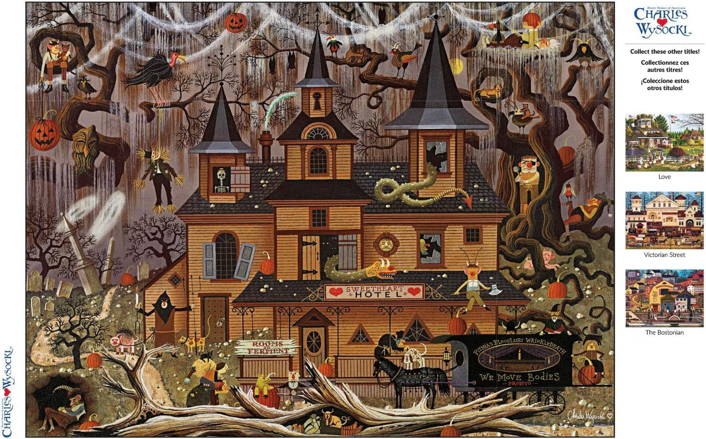 Buffalo Games - Charles Wysocki Trick or Treat Hotel - 1000 Piece Puzzle
