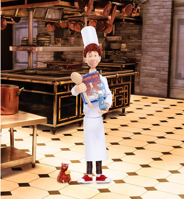 Disney Pixar Featured Favorites Ratatouille Pack with Posable Linguini Figure, Remy & Emile Figures & Accessories, Authentic Look, Collectors Gift